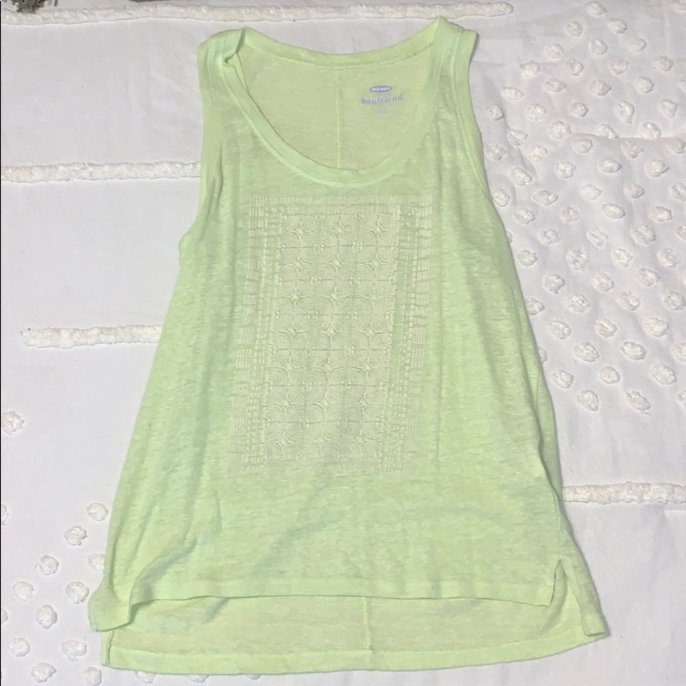 Lime Green Boyfriend tank